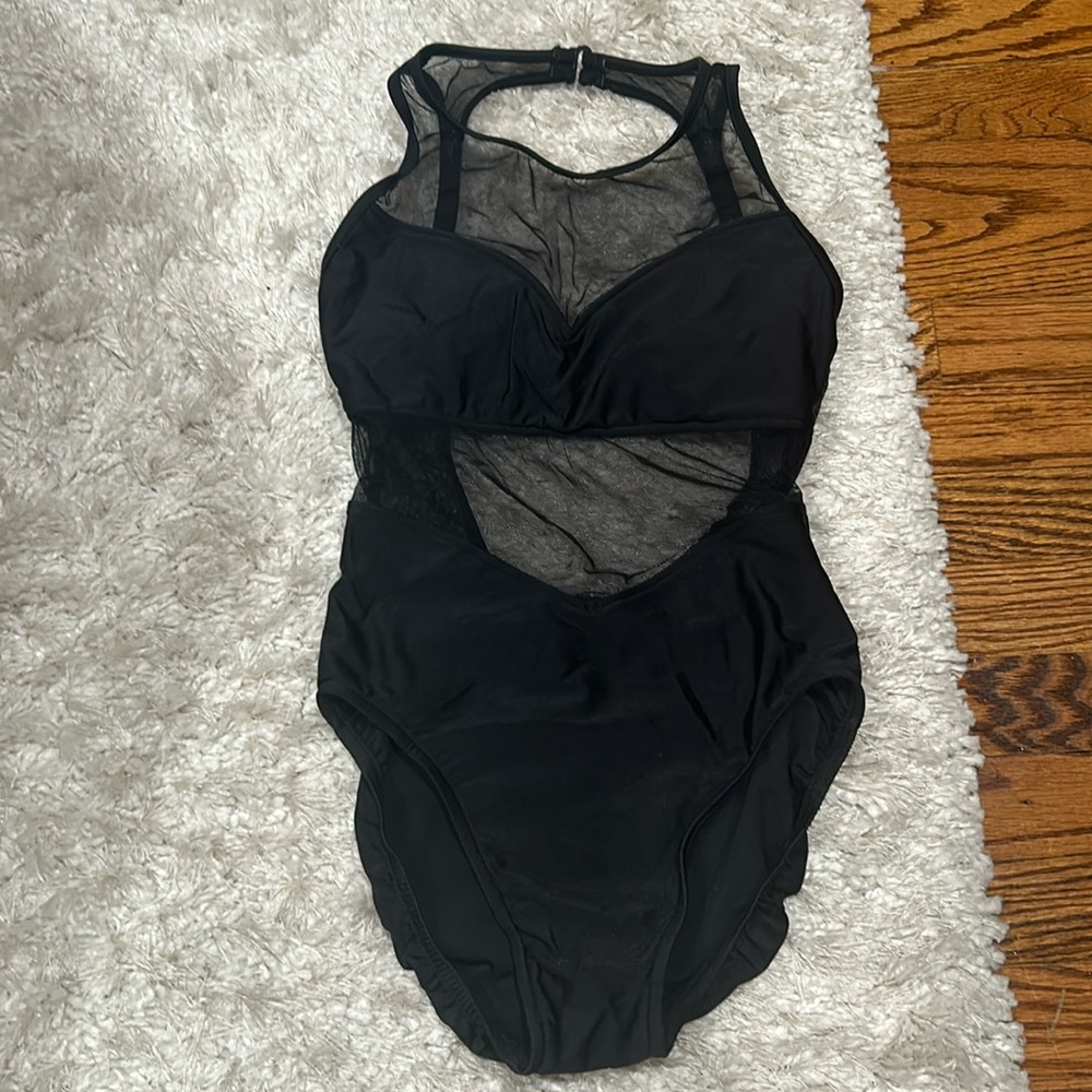 Black, Bathing Suit, Size: 10